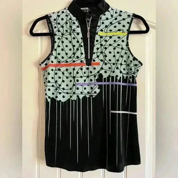 Jamie Sadock Polo Golf Sleeveless Top abstract design Women's XS - Picture 1 of 8